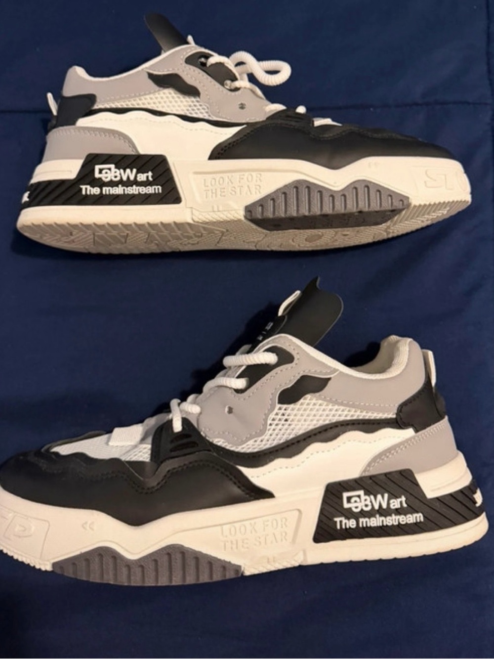 Men's Black & Gray Chunky Athletic Sneakers